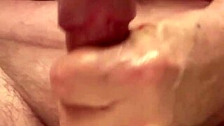 65-Year-Old Granny Jerks Cock In Slow Motion Until Massive Cum Blast