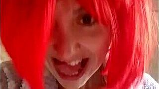 chantal fills mouth with toothpaste while brushing, so fetish!!