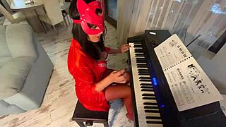 discover milfycalla's secret adventures with her piano teacher's throbbing dick