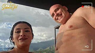 salome gil bounces huge latina ass wild on spanish cock. influencer milf rides poolside moaning rough