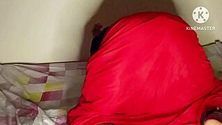 devar sneaks big ass desi bhabhi in red sari for gaping doggy creampie