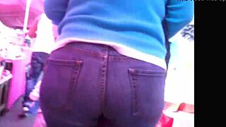 big ass milf in tight jeans struts down the street teasing everyone