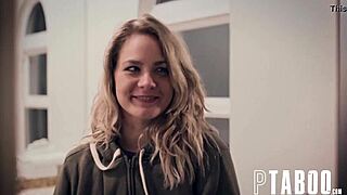 lisey sweet devours cock in hairy teen blowjob deepthroat action