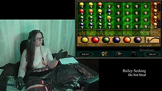 bbw brunette uncovers naked secrets in old clock game playthrough part 2