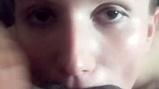 Lena starr rides big black cock then gets cumshot dripping into her eye during interracial pov