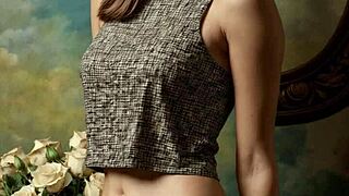 blindfolded in lingerie, i'm a cute russian model with panties down showing barefoot sexy underwear