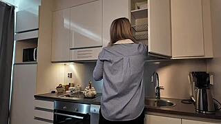 Fucking Curvy Stepmom Hard Alone at Home