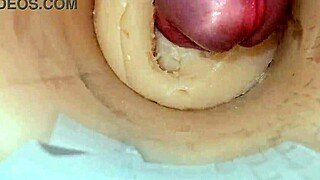 Camera Shoves Deep In Tight Pussy For Huge Cum Explosion Blast!