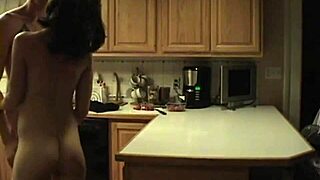 Hot redhead babe perfect body kitchen blowjob hardcore fuck