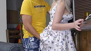 plumber fingers my tight wet pussy till squirting