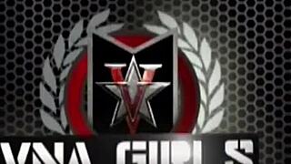 Vicky Vette's big tits blonde pussy takes double penetration toy deep