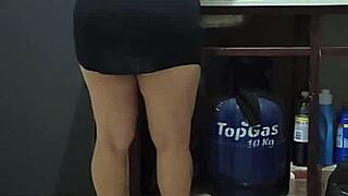 hey check out my busty stepmom flashing her fat ass in the shower