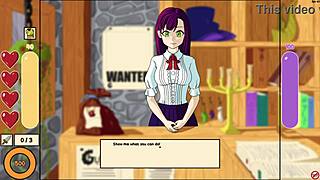 hey tutorial girl strips TOPLESS in monster girl incursion game