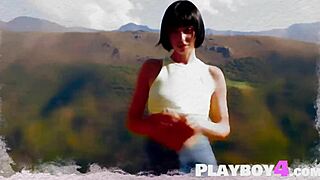 CUTE SOPHIA'S SMALL TITS BARED OUTDOOR PUSSY FLASH STRIPTEASE