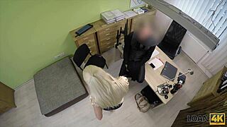 loan4k agent thrusts deep into adorable czech teen blanche's cute pussy during casting