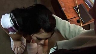 latina student eva angelina spanked hard by strict principal in class