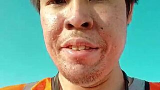 Woman walks casually outdoors during daily work shift