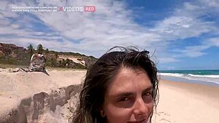 discover the thrill of outdoor encounters on a secluded nudist beach with a muscular brazilian bodybuilder and his sensual latina partner