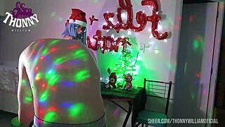 Hot Brazilian Christmas backstage fuck fest!