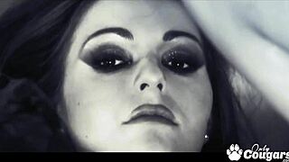 Zara and Amabella rip clothes for strapon fuck at club