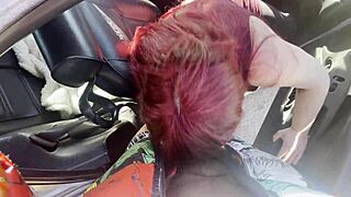 ever had your old teacher slobber on your cock in public?