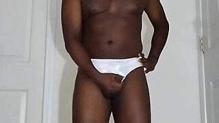 First masturbation since august in white underwear spread wide