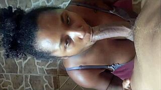 hot brazilian aunt finds nephew with monster cock up ass and takes it down her throat instead