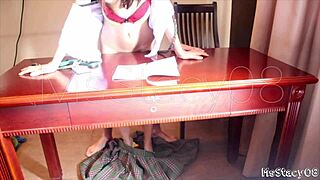 Stepdad Fucks Filipina Teen While She Does Homework In Bedroom.