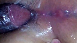 Big black dragon cock ravages wet monster hole relentlessly