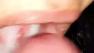 Leche squirts chocolate cumshot all over her ass after anal pounding