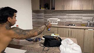 stepmom with athletic body and natural tits sneaks in to fuck me while stepdad's away