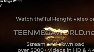 Brunette Rides Cock Bent Over in Hardcore Threesome Anal