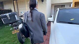 stranger on street seduces teen student into rough doggystyle pounding?