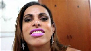 Shemales masturbate cocks together on webcam stroking hard shafts side by side