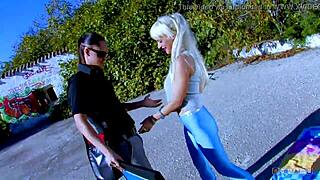 Who Can Pound This Blonde Babe's Tight Pussy and Ass Outdoors All Day?