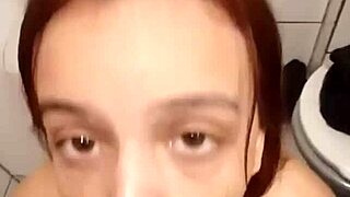 Muscular Stepbrother Devours Tight Pussy Lips in Parents Bathroom