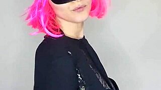 WOW MY NATURAL BIG TITS BOUNCE IN KITTY MASK LINGERIE WHILE I TOY MY PUSSY!