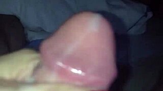 Red nails stroke cock to explosive cum blast everywhere!