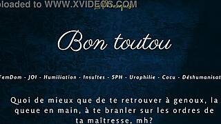 Bon Toutou Obeys French Femdom JOI Commands
