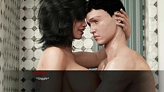 Hairy mature big tits babe teases on phone call with massive boobs exposed