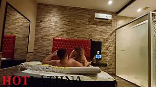 Amateur stranger fuck in New Year's wild doggystyle anal romp