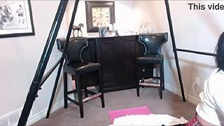 maxine x stuffs long dildo deep in her oriental wet pussy slit