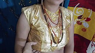 beautiful indian bhabhi gets dirty fucked by devar in homemade bedroom creampie