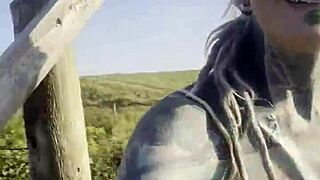 just a happy hippie country girl chatting with cows and you about her tattoos