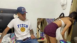 i cut a deal she fixes my nails i fuck her wild big ass tits bouncing tattooed goddess