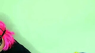 WOW MY NATURAL BIG TITS BOUNCE IN KITTY MASK LINGERIE WHILE I TOY MY PUSSY!