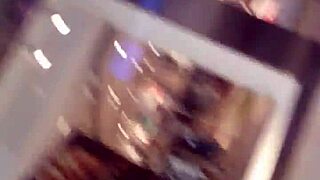 mysterious ebony ass folds in hidden shop voyeur capture.