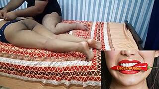 desi milf and lover sneak hidden sex with shaved pussy and natural tits exposed