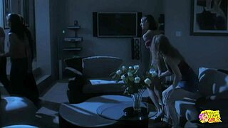 Two Vintage Sluts Finger Big Clits Lick Pussy in Sensual Bedroom Lesbian Heat