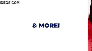 hey, watch this 18yo college blonde in lingerie get her first creampie under the christmas tree